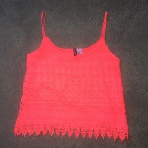 bright lace tank top